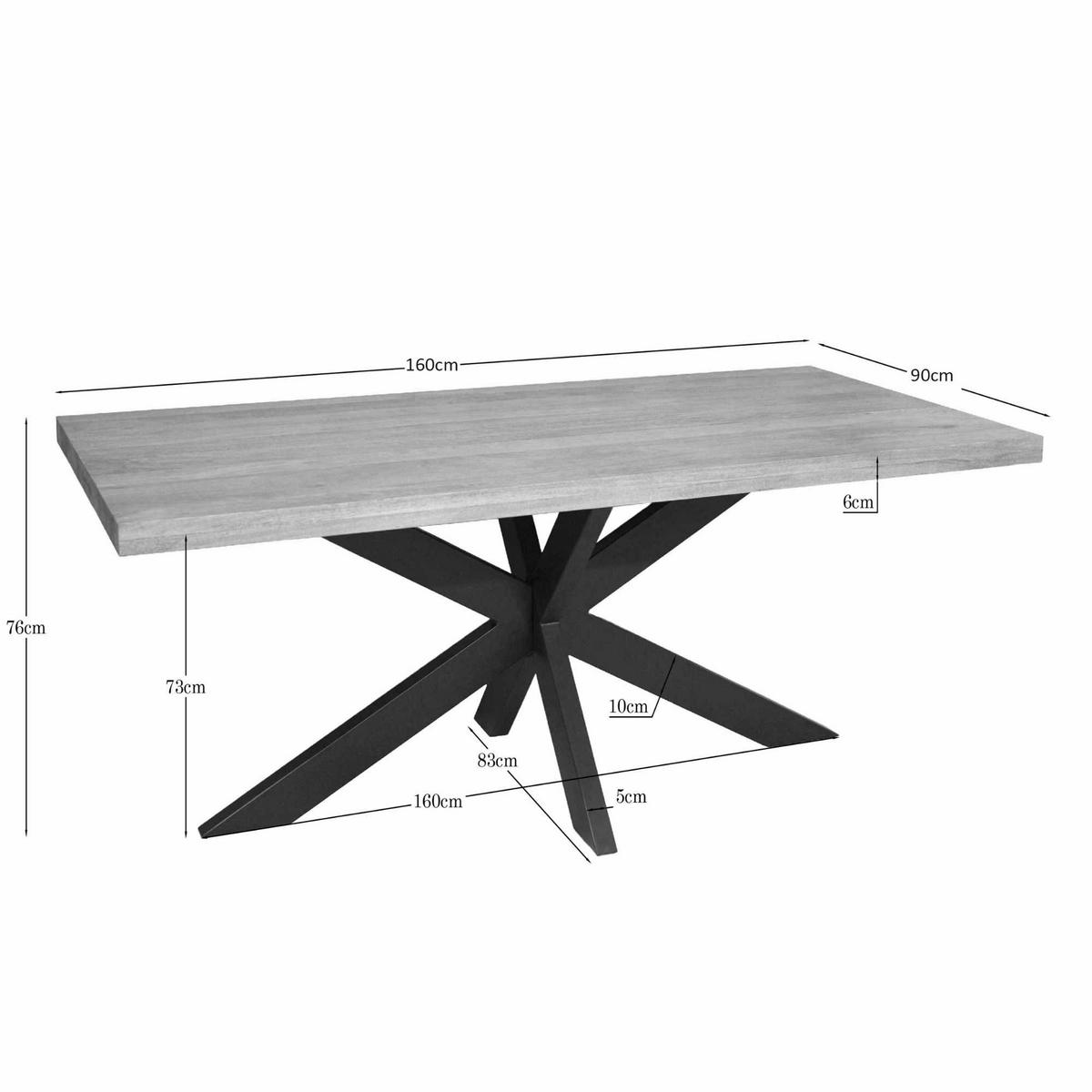 ESSTISCH Dakota Braun 90/160/76 cm - Braun, Holz (90/160/76cm) - Starfurn