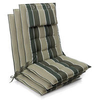 HOCHLEHNER Sun-HL 119x50x8cm Grün-Gestreift (3tlg) - Grün, Textil (50/120cm) - Beautissu 