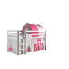 KINDERBETT Karolina 210x114x106 Massivholz Weiß Textilset Princess 2 - Magenta/Weiß, Holz (90/200cm) - 58aufmkessel