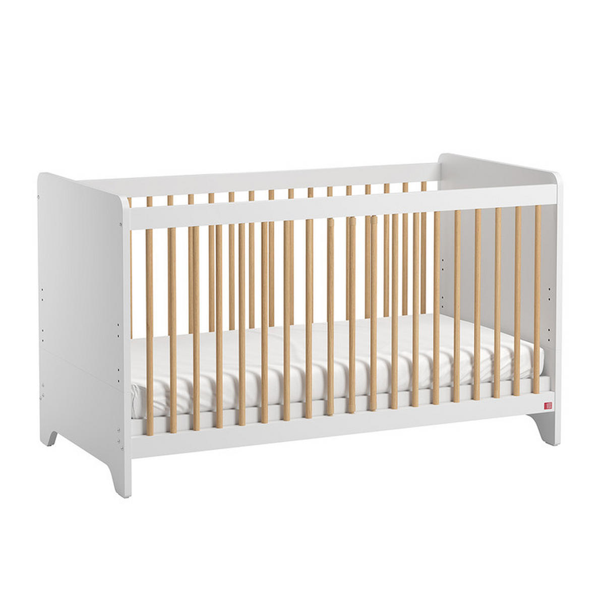 BABYZIMMER 3-teilig Weiß und Holz - Weiß, Holzwerkstoff (88.5/189.5/52cm) - Petits-meubles