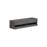 TV-LOWBOARD Moon Retro-Grau 120/33,8/30 cm - Grau, Holzwerkstoff (120/30/33.8cm) - Decortie