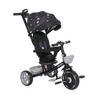 DREIRAD Revel 3 in 1 schwarz Freilauf Lenkstange Becherhalter Korb - Schwarz, Metall (55/54/78cm) - Lorelli
