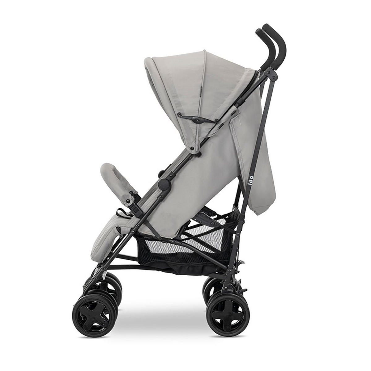KINDERWAGEN Ida dunkelgrau schwenkbare Vorderräder, Rückenlehne verstellbar - Grau, Metall (67/60/106cm) - Lorelli