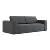 3-SITZER SOFA Strukturstoff Stoff Grau - Schwarz/Grau, Kunststoff/Textil (224/80/103cm) - Makamii
