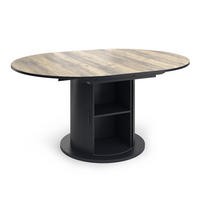 PRODUŽNI BLAGOVAONSKI STOL Tavero, Rustikalni hrast /Crna, 120-160 x 120 cm izvlačiv - crna/divlji hrast, drvni materijal (120/120/76.2cm) - Vicco