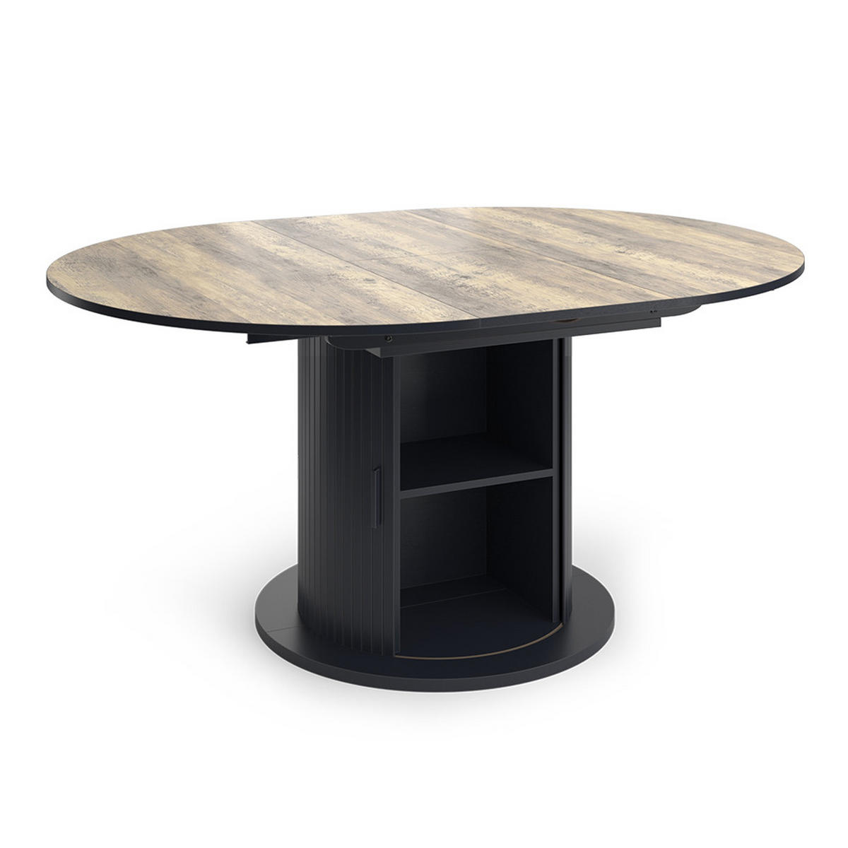 JÍDELNÍ STŮL Tavero Rustikální dub/černá - divoký dub, kompozitní dřevo (120/160/76.2cm) - Vicco