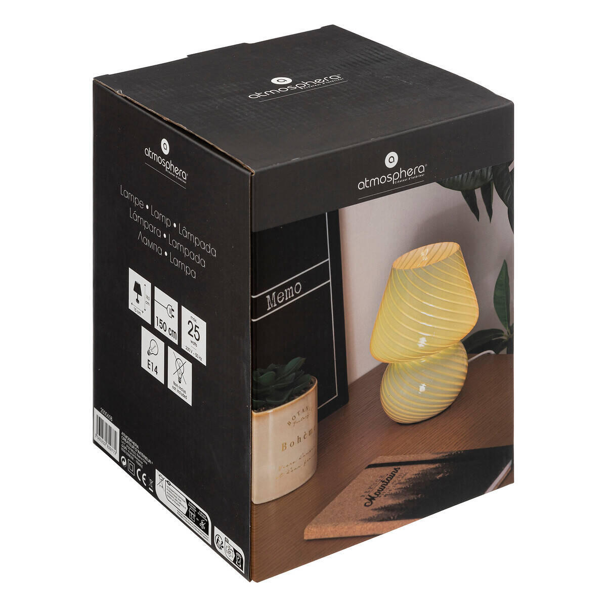 TISCHLAMPE Cara Ø 15 cm - Grün, Glas (51/51/18.5cm) - Atmosphera Createur d´interieur