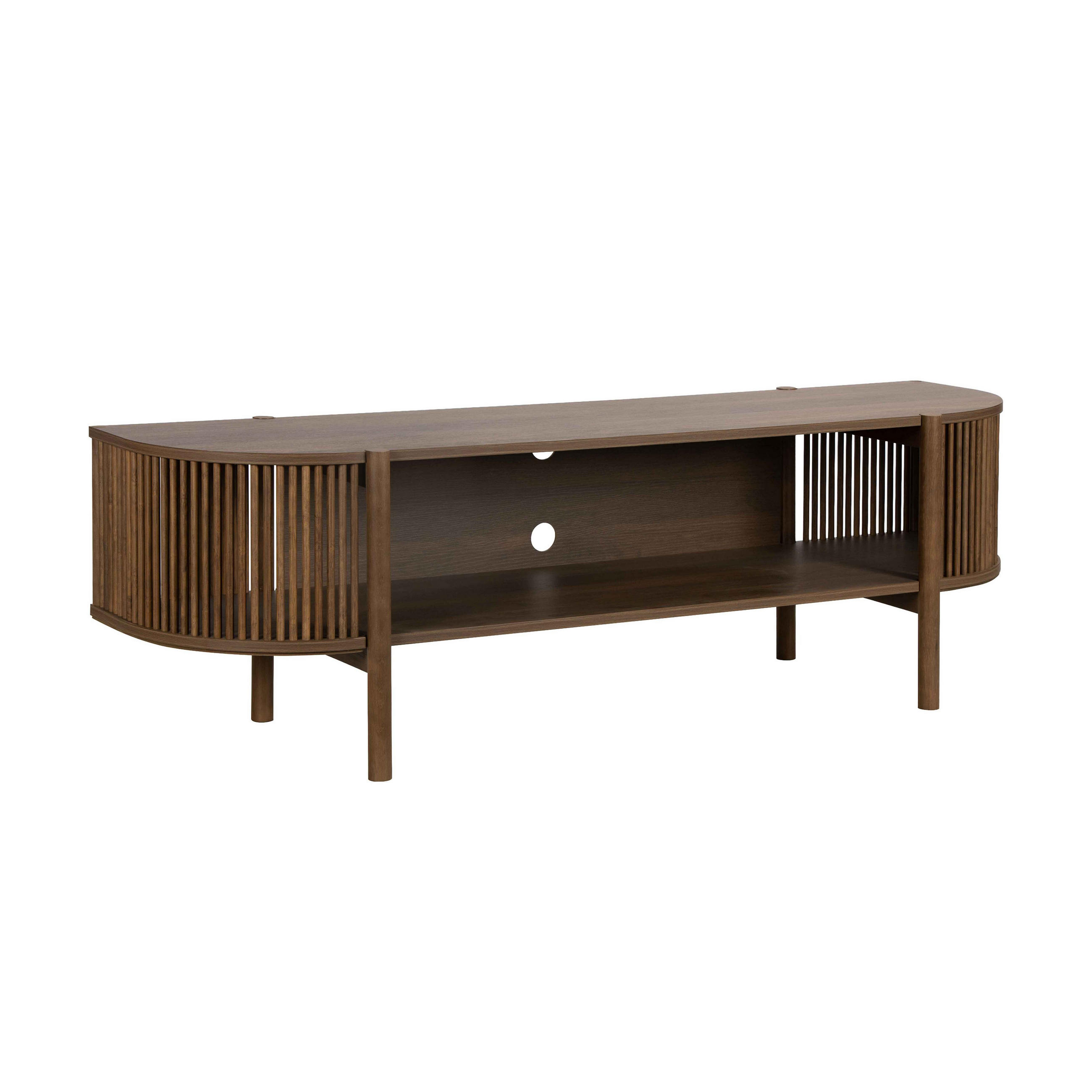 TV-SCHRANK 160 cm, dunkles Holz - Braun, Holz/Holzwerkstoff (160/50/40cm) - Oviala