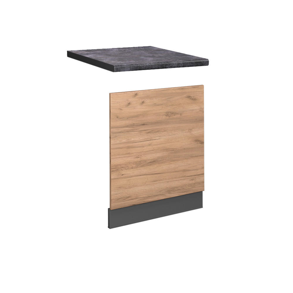 FRONTBLENDE Fame-Line Goldkraft Eiche 60 cm, AP Anthrazit - Honigeiche/Anthrazit, Holzwerkstoff (60/67.4/1.6cm) - Vicco