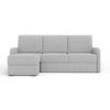 ECKSOFA BIANCO 215 cm breit in Stoff Grau links - Grau, Holzwerkstoff/Textil (215/145cm) - Deine Möbel 24