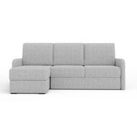 ECKSOFA BIANCO 215 cm breit in Stoff Grau links - Grau, Holzwerkstoff/Textil (215/145cm) - Deine Möbel 24