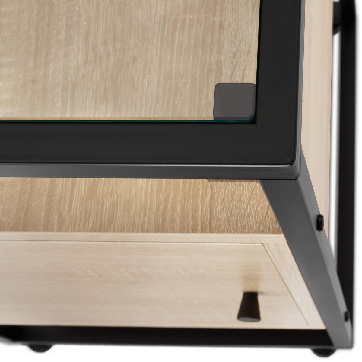 NACHTSCHRANK Dudley,40 x 43 x 60,5 cm,Industrial Holz hell, Eiche Sonoma - Naturfarben, Holzwerkstoff (40/60.5/43cm) - tectake
