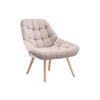 SESSEL - Samt - Beige - LUOSTO - Beige, Textil (79/83/87cm) - Vente-Unique