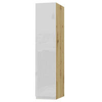 HÄNGESCHRANK Florence W4/20 Eiche Artisan / RAL 9003 signalweiß HG 20 / 32,5 / 96cm - Türanschlag links - Weiß Hochglanz/Eiche Artisan, Holz/Holzwerkstoff (20/96/32.5cm) - Feldmann-Wohnen