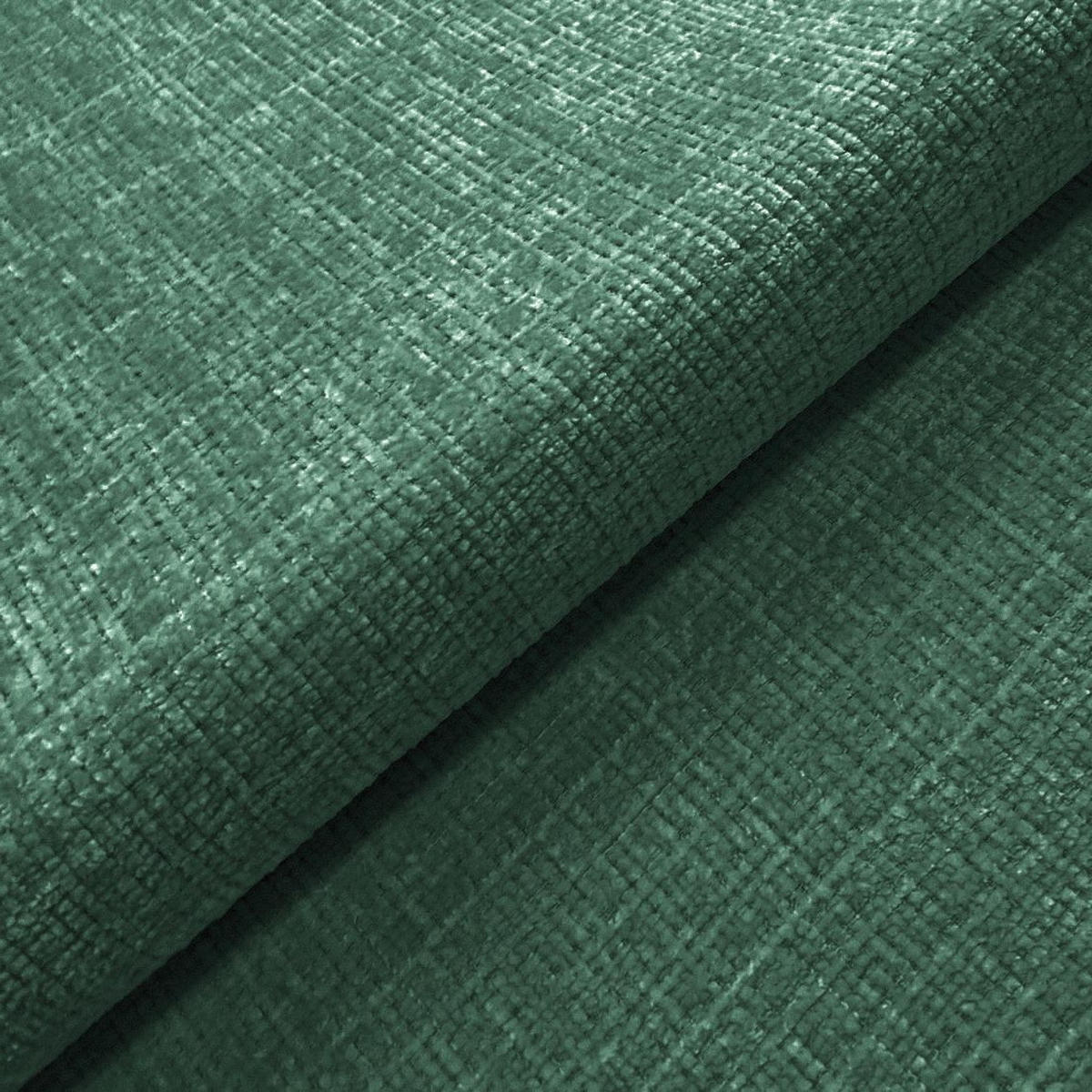 ECKSOFA Puffy mit Schlaffunktion und Bettkasten - besonders weich und puffig aus Grün Chenille-Stoff - Ottomane rechts - Schwarz/Grün, Holz/Kunststoff (266/138cm) - S-Style Möbel