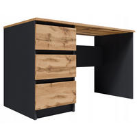 SCHREIBTISCH CR3-CINA Graphit-Wotan Eiche 90/56/77 cm - Eiche Wotan/Graphitfarben, Holzwerkstoff (56/90/77cm)