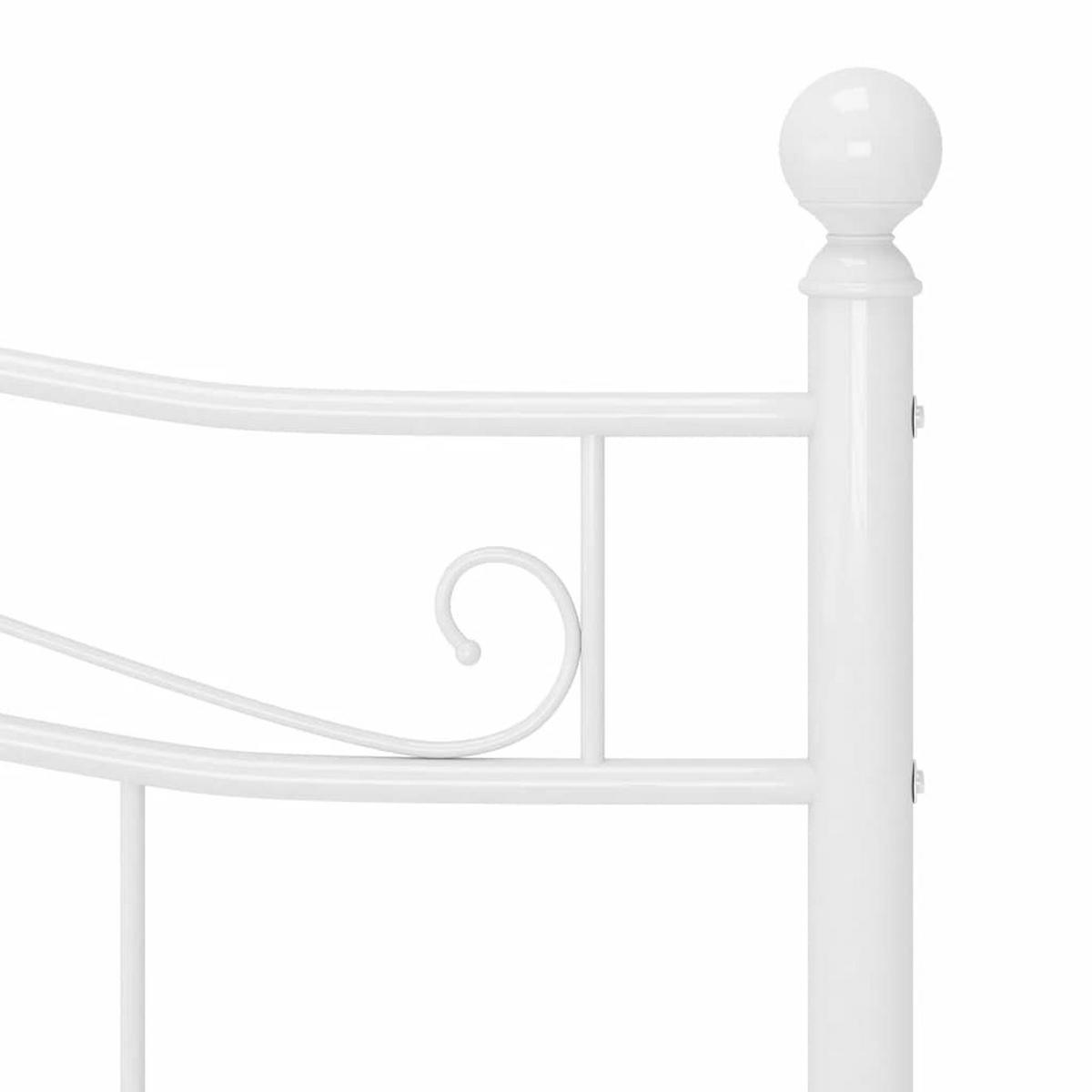 BETT Weiss Metall 140/200 Cm - Weiß, Holz (140/200cm) - vidaXL