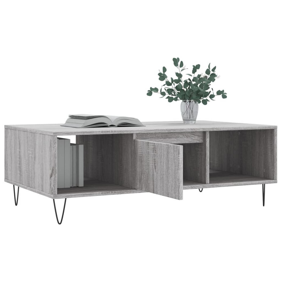 COUCHTISCH Grau Sonoma 104x60x35 cm Holzwerkstoff - Grau, Holzwerkstoff (104/60/35cm) - furnicato