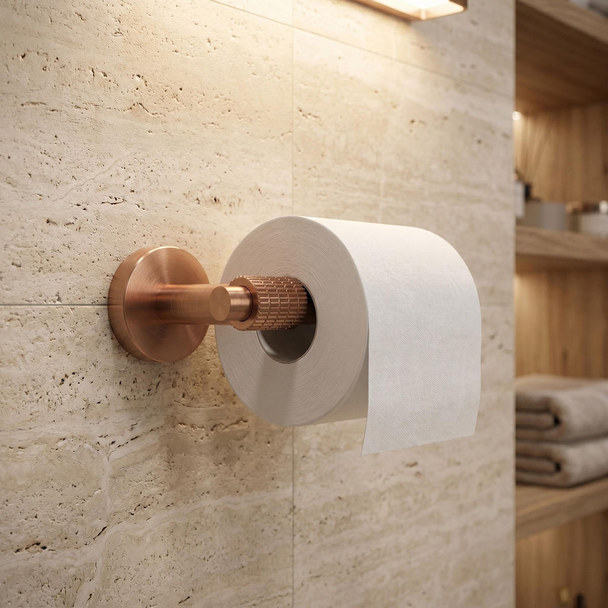 HALTER Für Toilettenpapier Rea 29105 Riwon Brush Copper - Kupferfarben, Metall (16/5/8.5cm) - REA