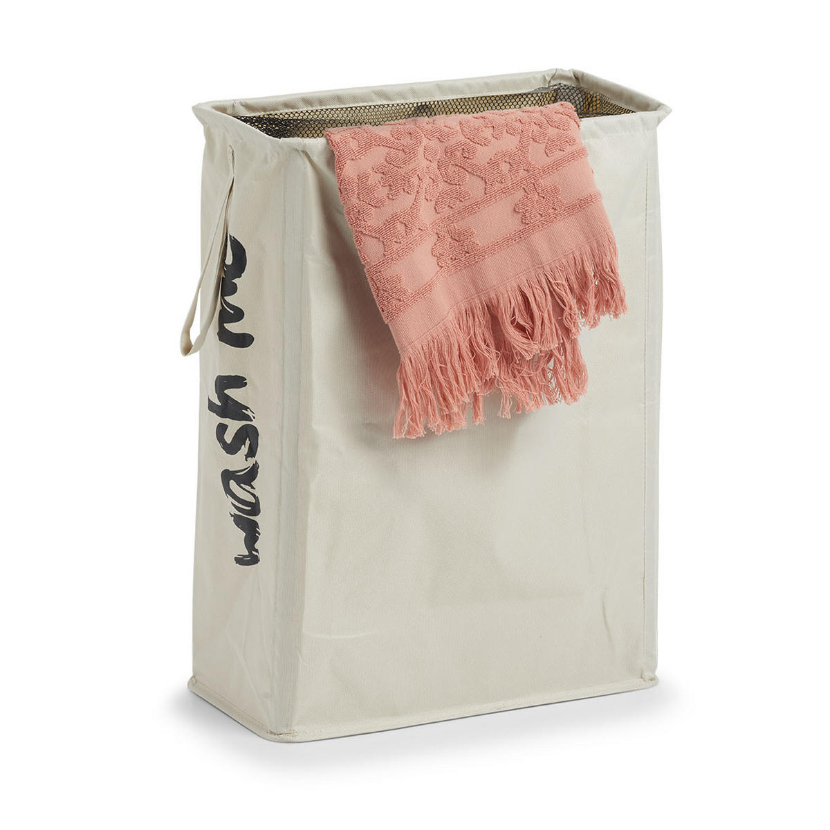 STOFF-WÄSCHEKORB Wash Me 20/40/56 cm - Beige, Textil (40/56/20cm) - ZELLER