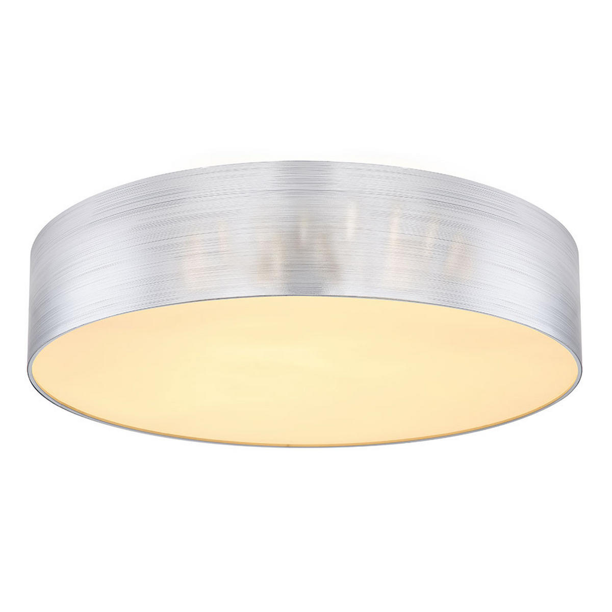 LED DECKENLEUCHTE Silber Opalglas - Silberfarben, Metall (60/60/12cm)