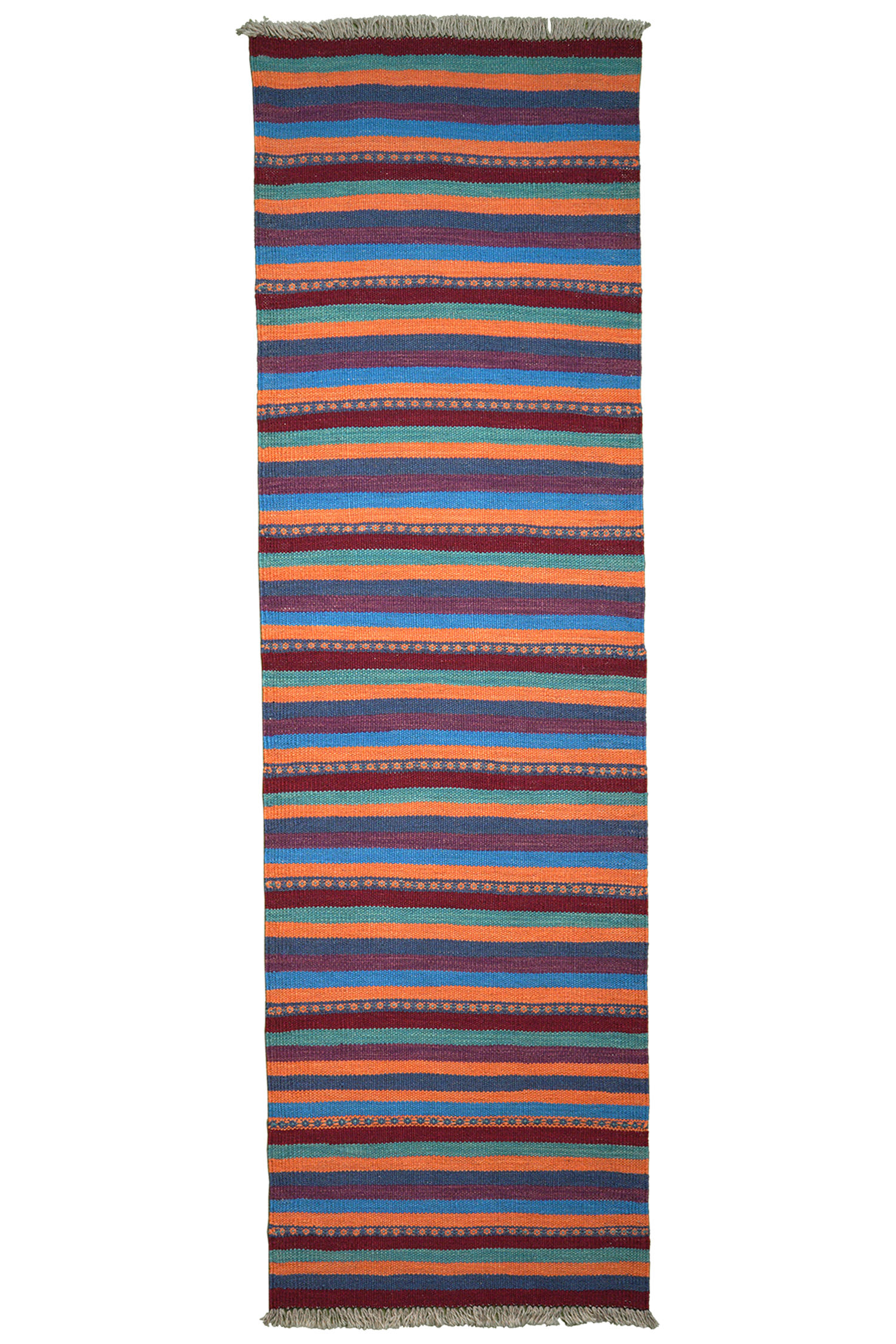 HANDWEBTEPPICH Kelim Gashgai Mehrfarbig 197/60 cm Schurwolle - Multicolor, Textil (60/197cm) - Looma