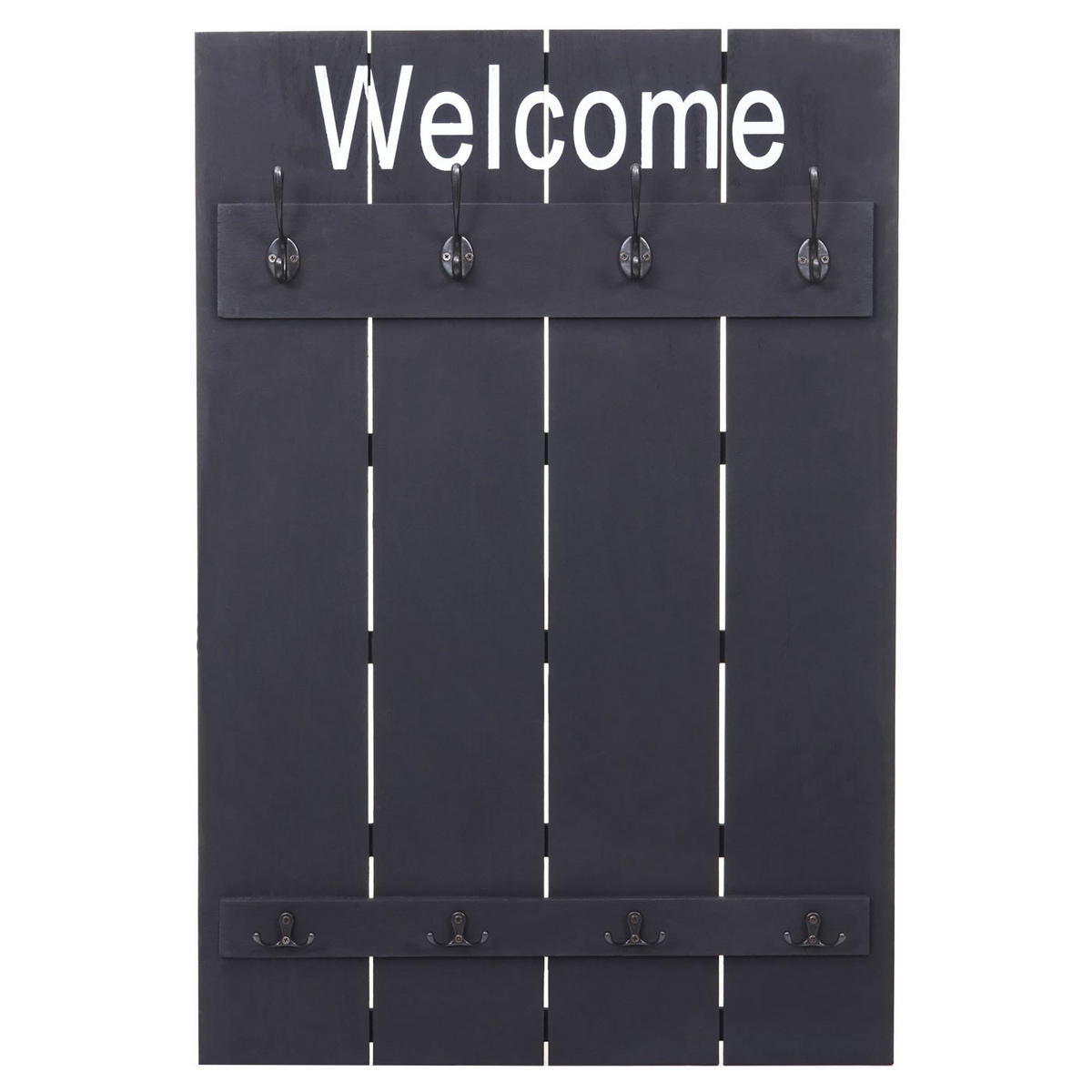 WANDGARDEROBE WELCOME SHABBY Grau - Grau, Holz (60/90/8cm) - MCW