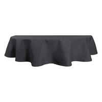 TISCHDECKE Leinenoptik 130/220 cm oval Anthrazit - Anthrazit, Textil (130/220cm) - TiborTex