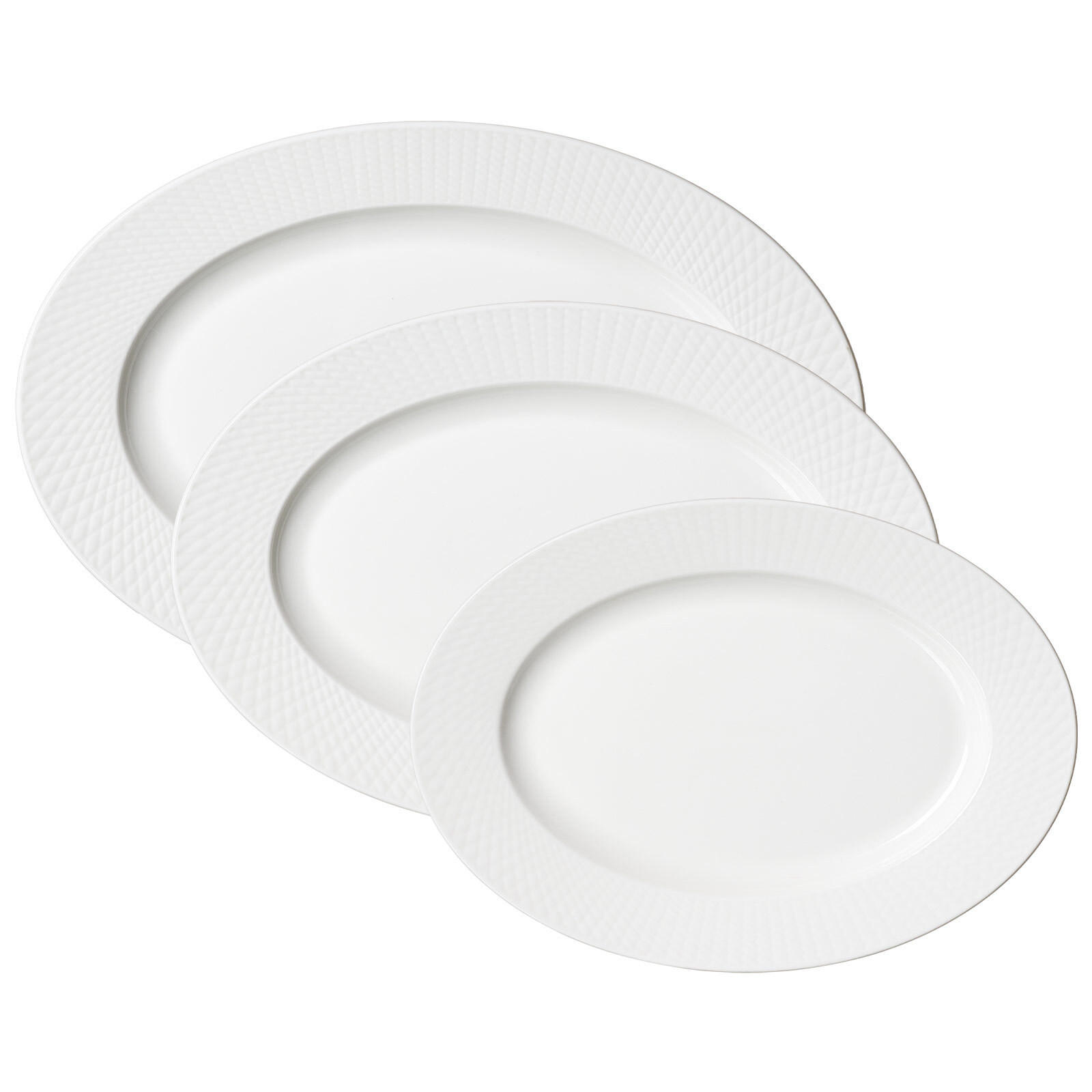 SERVIERPLATTEN-SET Saphir weiß 3er Set - Weiß, Keramik (1/1/1cm) - Ritzenhoff Breker