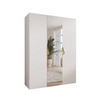 DREHTÜRENSCHRANK 202/150/52 3-türig - Goldfarben/Weiß, Holz/Metall (150/202/52cm) - Abiks Möbel