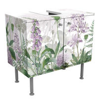 WASCHBECKENUNTERSCHRANK Fingerhut in zarter Blumenwiese 60/55/35 cm - Grün, Holzwerkstoff (60/55/35cm) - Bilderwelten