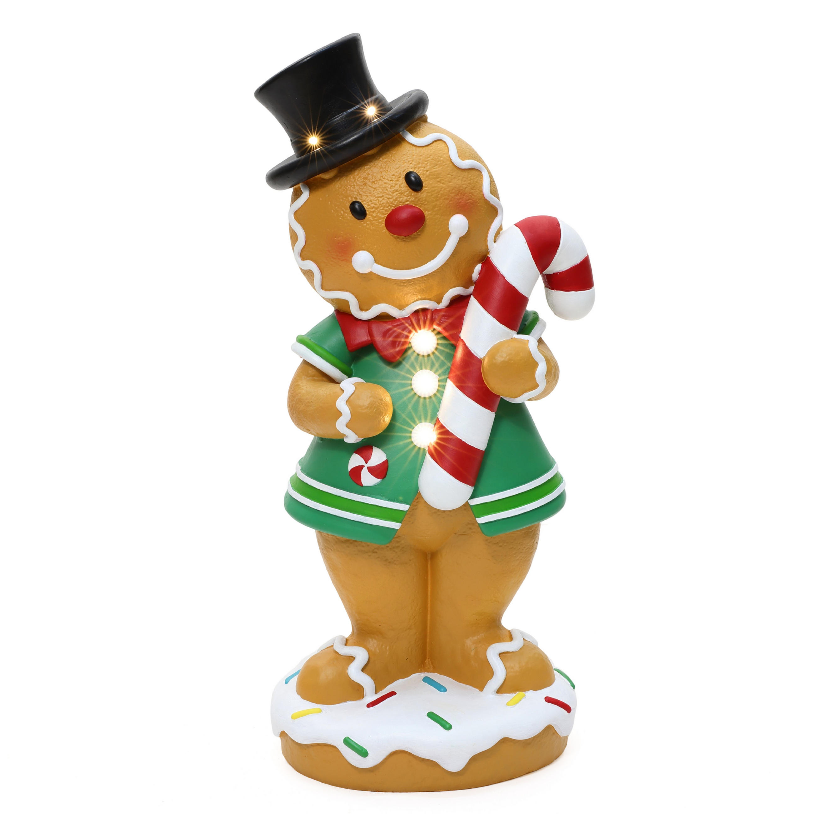 LEBKUCHENMANN Stehfigur 61CM HTHD0367-S - Braun, Stein (23/61/27.5cm) - Hometopia