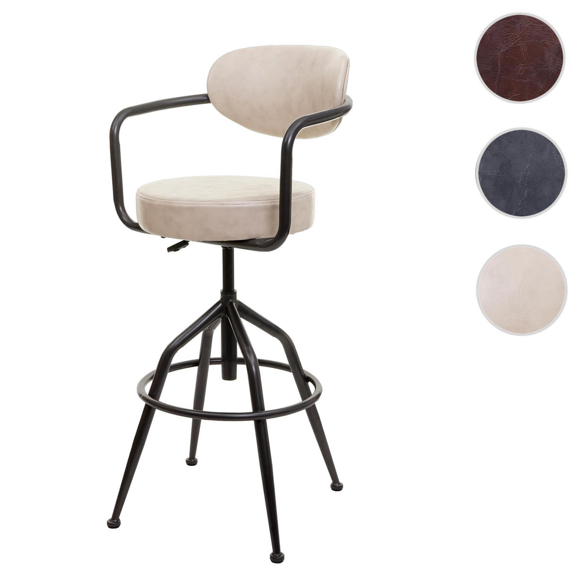 BARHOCKER H10F Beige - Beige, Textil (53/106/43cm) - MCW