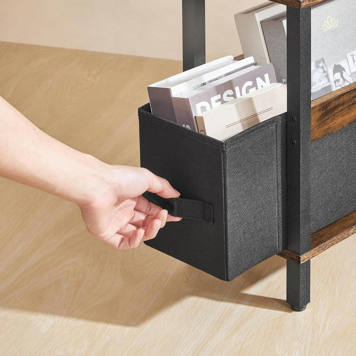 BEISTELLTISCH mit Ladestation 50.5 x 20 x 63 cm - Braun, Holzwerkstoff (50.5/20/63cm)