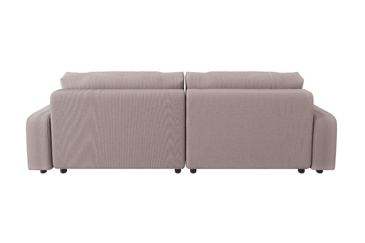 ECKSOFA Emma Puderrosa Cord - Ottomane links - Pink, Textil (234/170cm) - S-Style Möbel