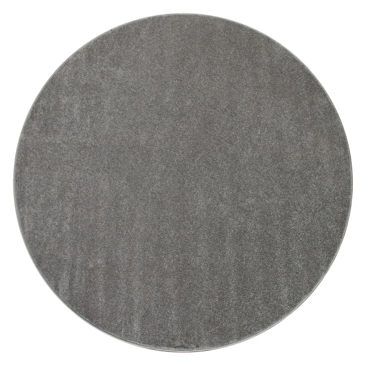 KURZFLORTEPPICH Waschbar, einfarbig, Anthrazit, Ø 120 cm - Anthrazit, Textil (120/120cm) - KADIMA DESIGN