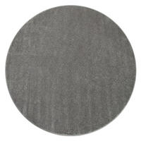 KURZFLORTEPPICH Waschbar, einfarbig, Anthrazit, Ø 120 cm - Anthrazit, Textil (120/120cm) - KADIMA DESIGN