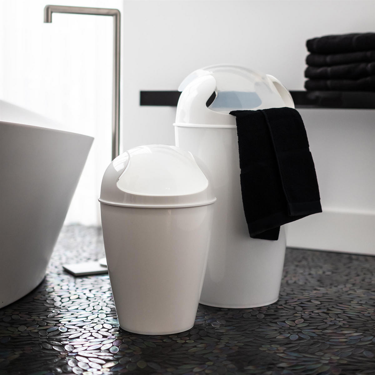 MÜLLEIMER Del 5 l 21,6/21,6/37 cm - Weiß, Kunststoff (21.6/37/21.6cm) - KOZIOL