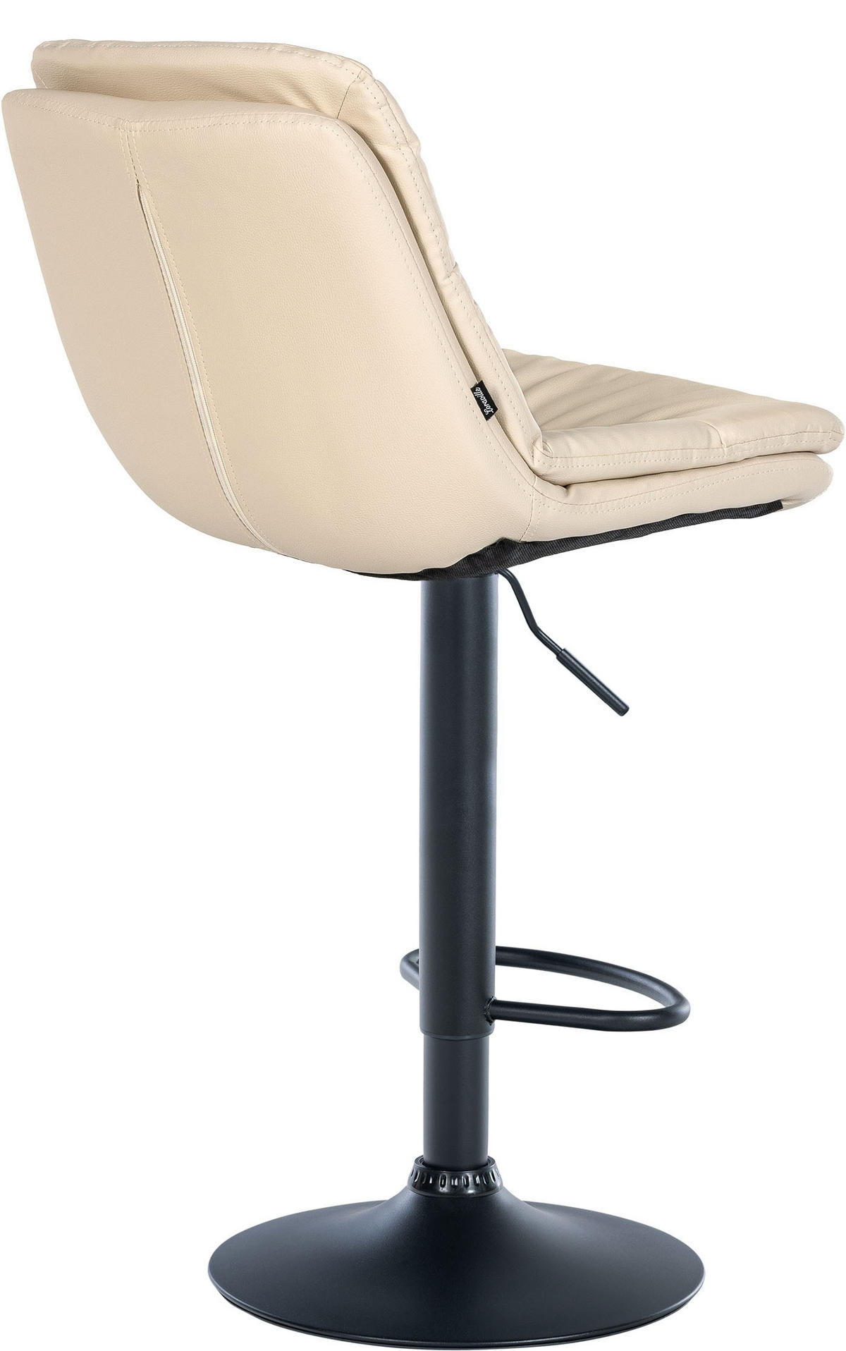 BARHOCKER Lederlook creme - Creme/Schwarz, Textil (46/92/54cm) - CLP