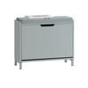 SCHUHBANK Hellgrau - Grau, Holzwerkstoff/Metall (60/52/24cm) - SoBuy