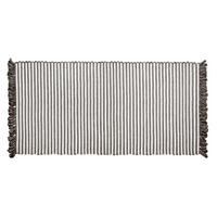 HANDGEWEBTER Läufer 60x120 cm Schiefergrau - Graphitfarben, Naturmaterialien/Textil (60/120cm) - Lashuma