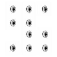 MÖBELKNOPF Oregon, Durchmesser 41mm, Zamak, Nickel satiniert 10er-set - Silberfarben, Kunststoff (10/3/16cm) - EMUCA