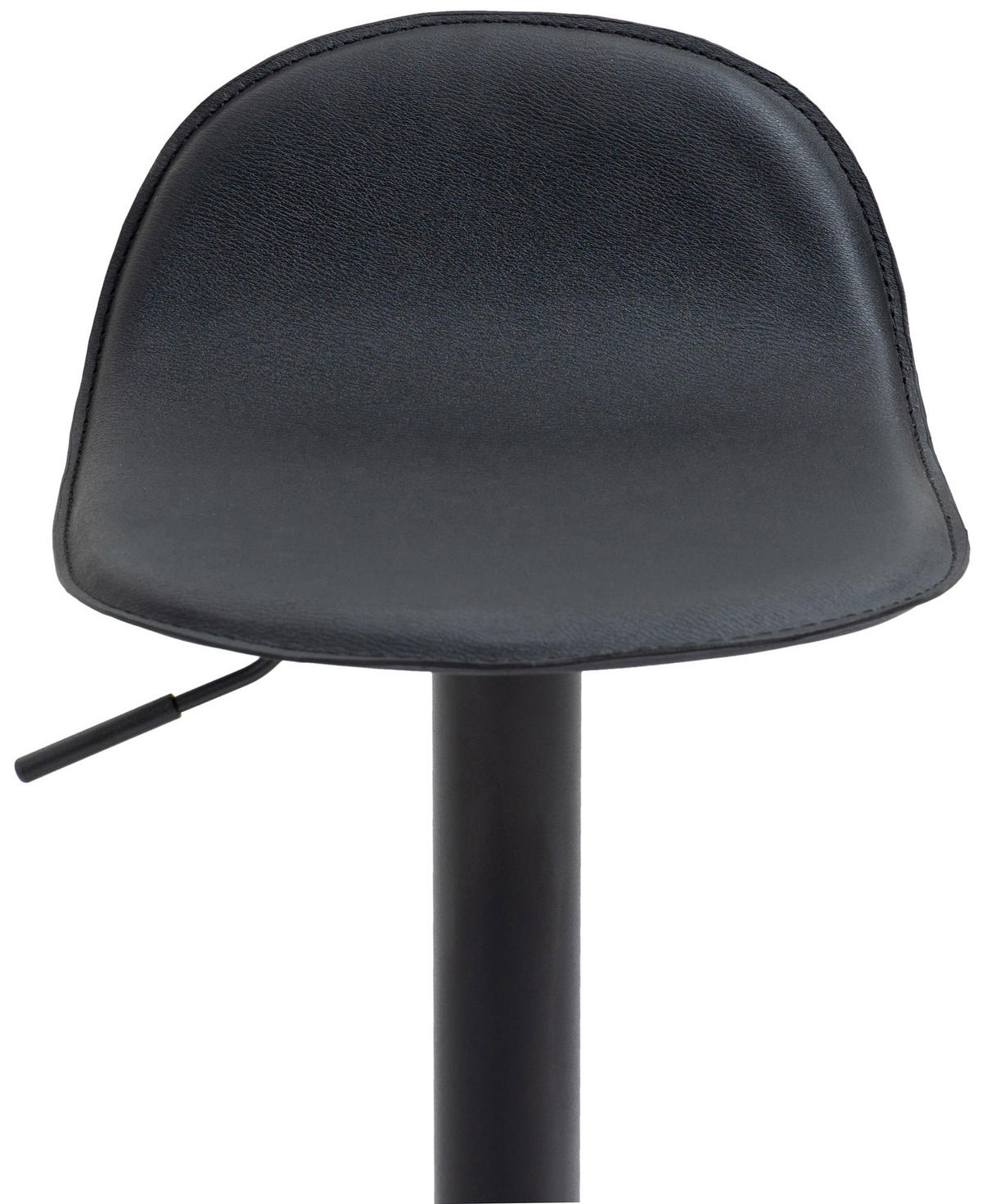 BARHOCKER 2er Set Lederlook schwarz - Schwarz, Textil/Metall (39/94/41cm) - CLP