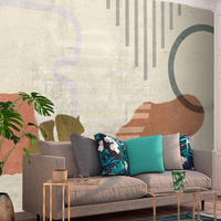 VLIESTAPETE Grau 400/280 cm - Grau/Grün, Textil (400/1cm) - KUNSTLOFT
