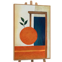 GEMÄLDE Fruchtbare Balance Schattenfugenrahmen Eichefarben 120x80 cm - Eichefarben, Holz (120/80cm) - YS-art gallery