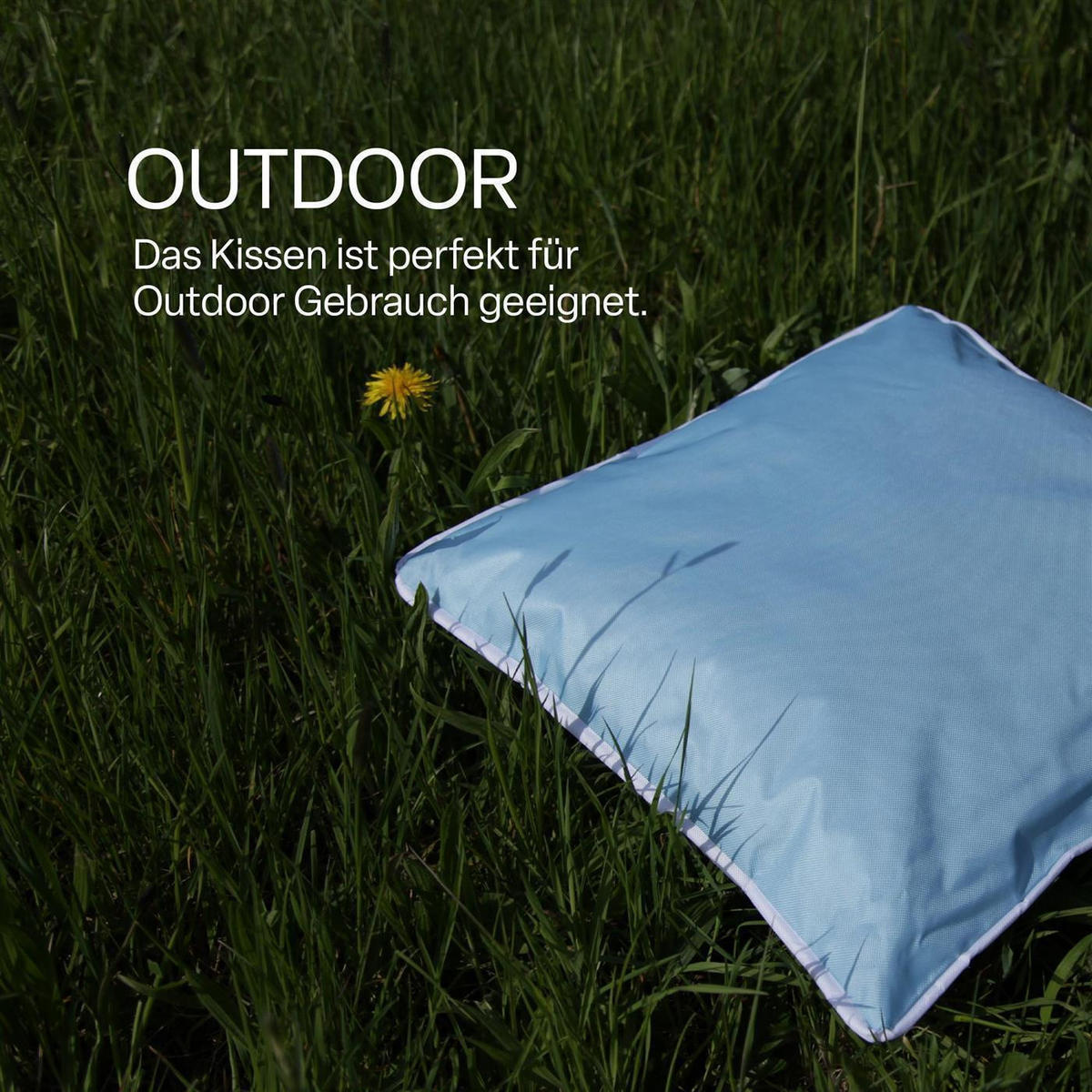 OUTDOORKISSEN 45x45 cm wasserabweisend Türkis 4er-Pack - Türkis, Kunststoff (45/45cm)