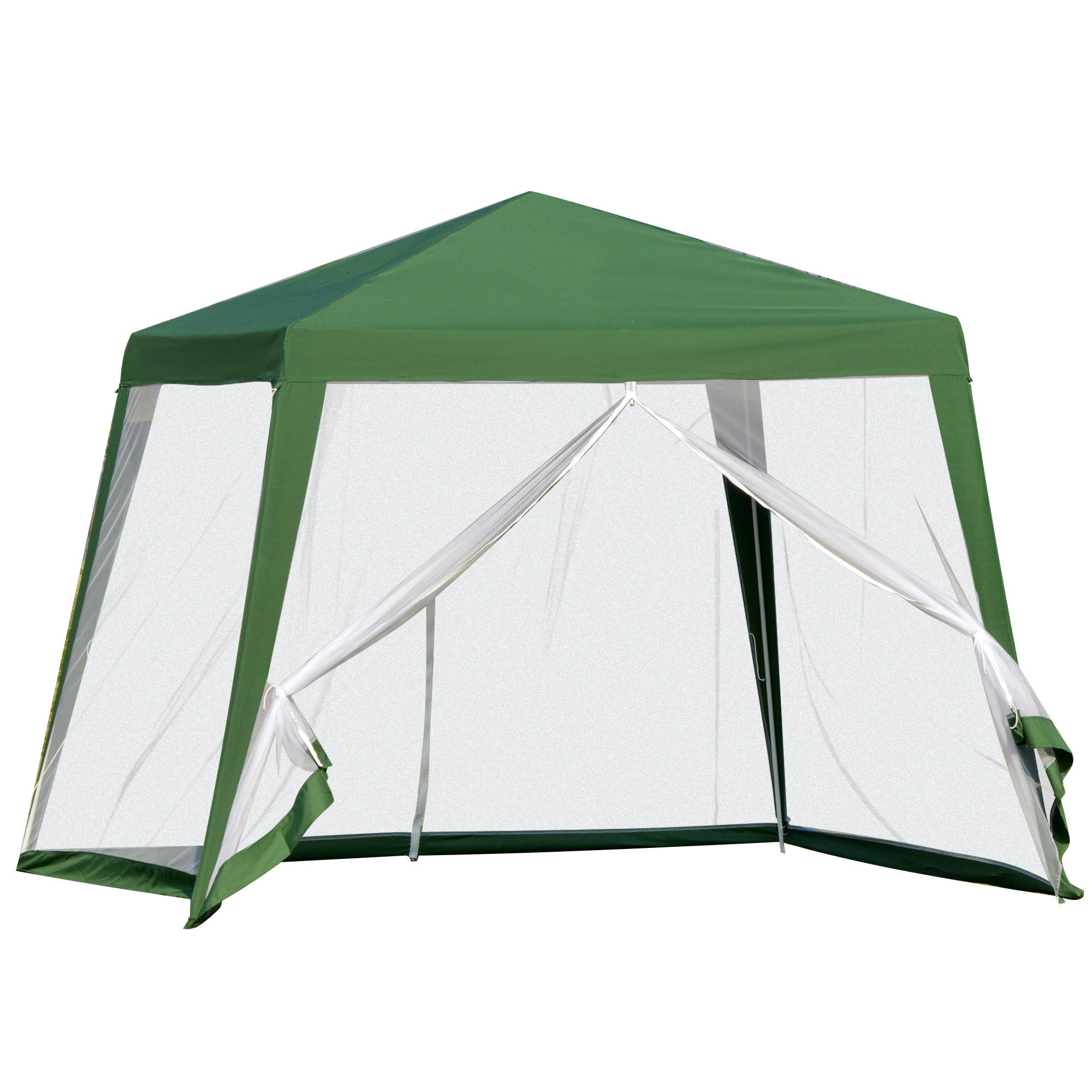 GARTENPAVILLON Metall+Polyester Grün - Grün, Kunststoff/Metall (300/245/300cm) - Outsunny