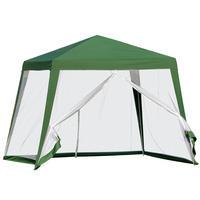 GARTENPAVILLON Metall+Polyester Grün - Grün, Kunststoff/Metall (300/245/300cm) - Outsunny