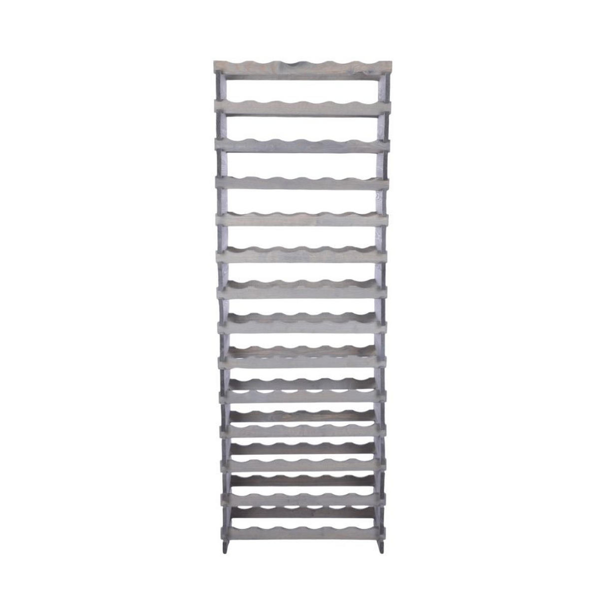 WEINREGAL VINOTECA FLEX PRO HxBxT 191x65x28cm 84 Flaschen auf 14 Ebenen Grau - Grau, Holz (65/191/28cm) - PROREGAL
