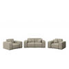 LOUNGEGARNITUR 2 1 1 Gartenmöbel, MALIBU Stoff Odyssey Dunkelbeige - Beige, Holz - Kaiser Möbel